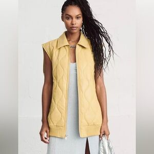 Women's Urban Outfitters UO Annie Faux Leather Liner Vest